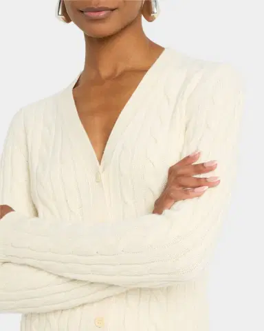 Loro Piana Jubilee Cable Baby Cashmere Cardigan | Thumbnail 5 Loro Piana Jubilee Cable Baby Cashmere Cardigan | Thumbnail 5