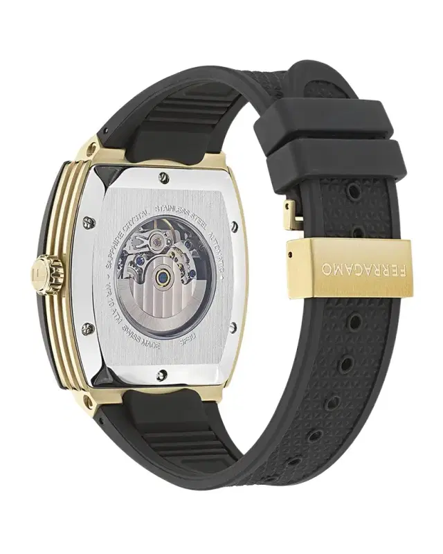 Men's F-80 Two-Tone Tonneau Skeleton-Dial Watch, 42mm