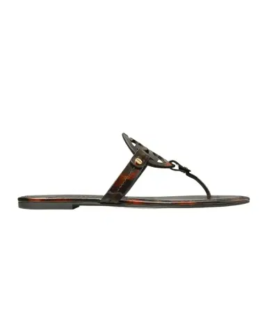 Tory Burch Miller Tortoise-Print Leather Sandals | Thumbnail 1