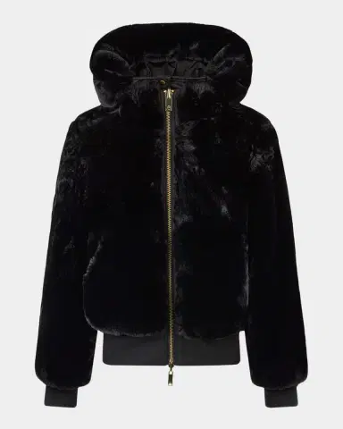 Moose Knuckles Debbie Reversible Faux-Fur Bomber Jacket with Detachable Hood | Thumbnail 5