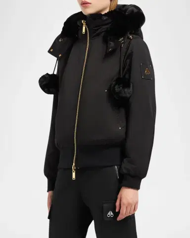 Moose Knuckles Debbie Reversible Faux-Fur Bomber Jacket with Detachable Hood | Thumbnail 7