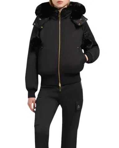 Moose Knuckles Debbie Reversible Faux-Fur Bomber Jacket with Detachable Hood | Thumbnail 1
