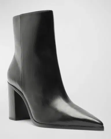 Schutz Mikki Leather Block-Heel Booties | Thumbnail 2 Schutz Mikki Leather Block-Heel Booties | Thumbnail 2