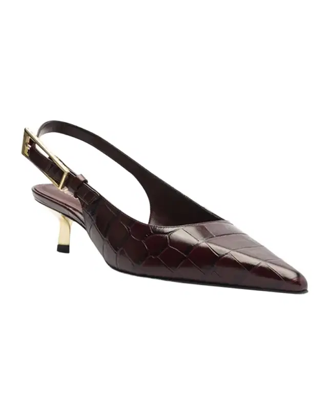 Ciara Croco Slingback Pumps