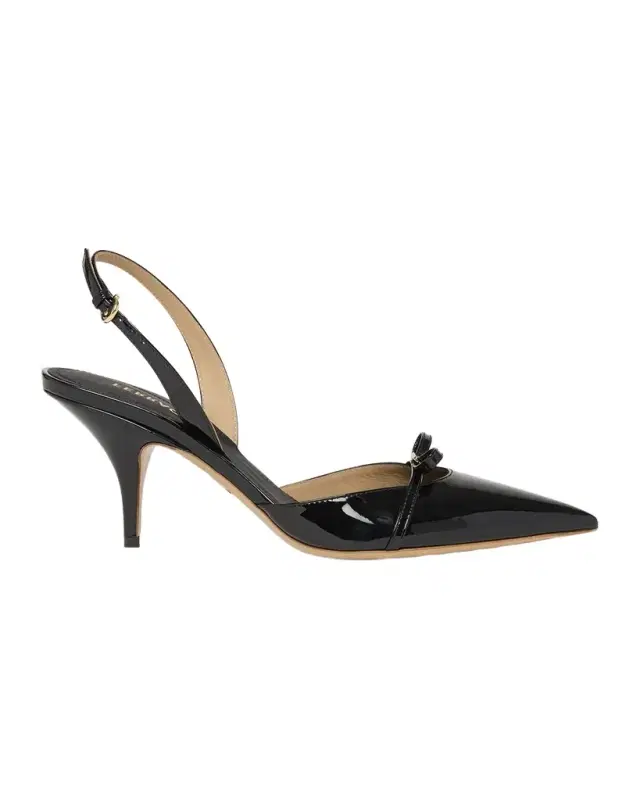 Gylla Patent Bow Slingback Pumps
