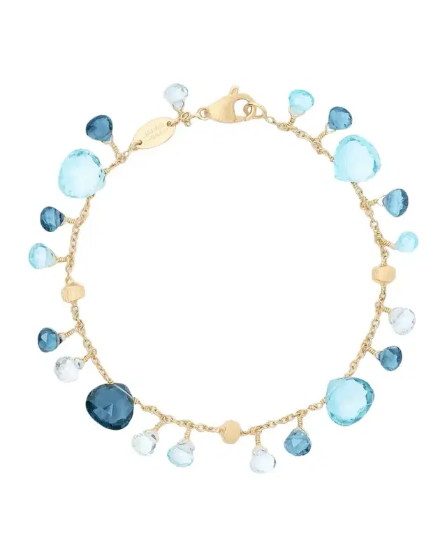 18K Yellow Gold Mixed Topaz Single-Strand Bracelet