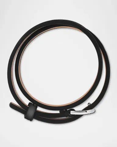 Montblanc Men 's Hoseshoe-Buckle Leather Wrap Bracelet | Thumbnail 2