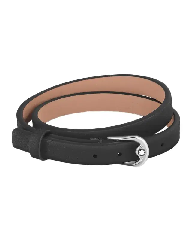 Men 's Hoseshoe-Buckle Leather Wrap Bracelet