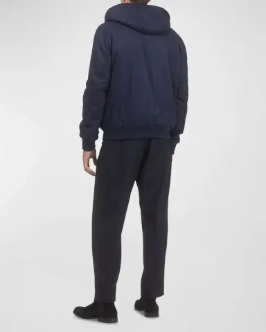 Gorski Men's Loro Piana Wool-Cashmere Jacket with Select Shearling Lamb Lining | Thumbnail 3 Gorski Men's Loro Piana Wool-Cashmere Jacket with Select Shearling Lamb Lining | Thumbnail 3