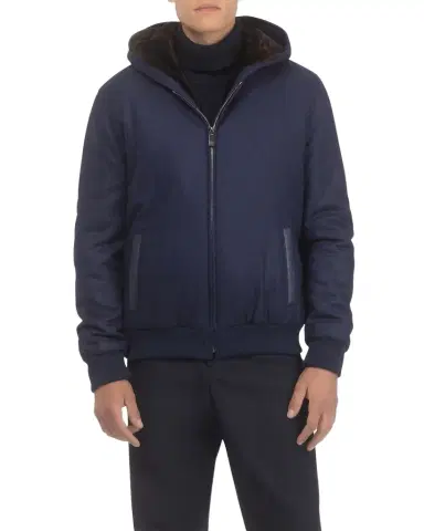 Gorski Men's Loro Piana Wool-Cashmere Jacket with Select Shearling Lamb Lining | Thumbnail 1 Gorski Men's Loro Piana Wool-Cashmere Jacket with Select Shearling Lamb Lining | Thumbnail 1