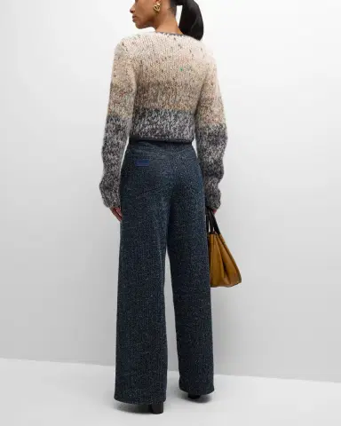 Ganni Chunky Marled Hand-Knit Cropped Cardigan | Thumbnail 3
