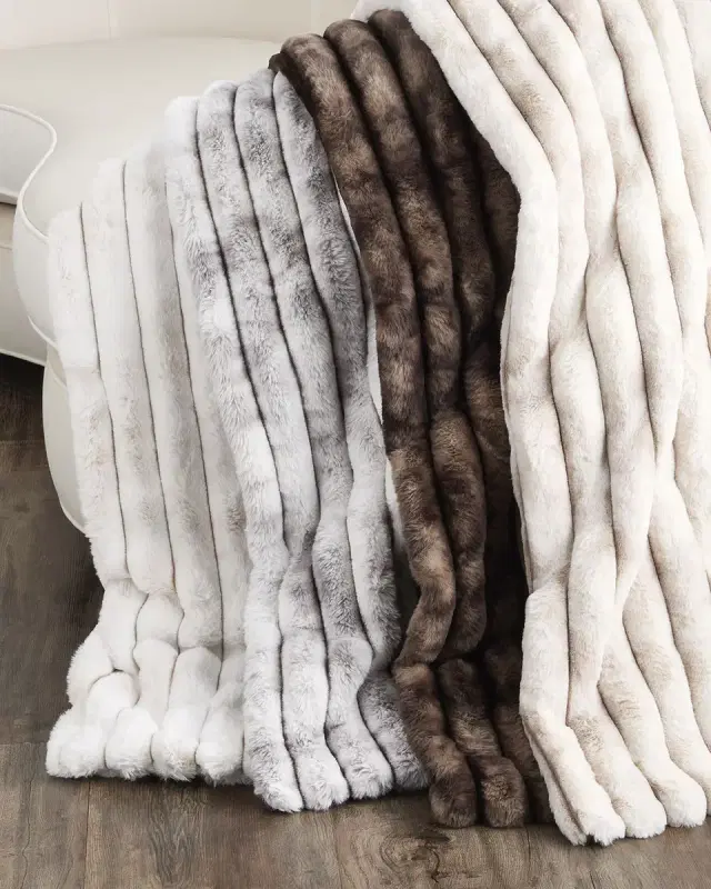 D.V. KAP Home Summit Faux Fur Throw, 55" x 72"
