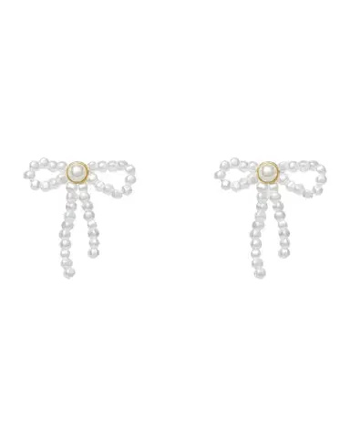 Lele Sadoughi Pearly Bow Stud Earrings | Thumbnail 1