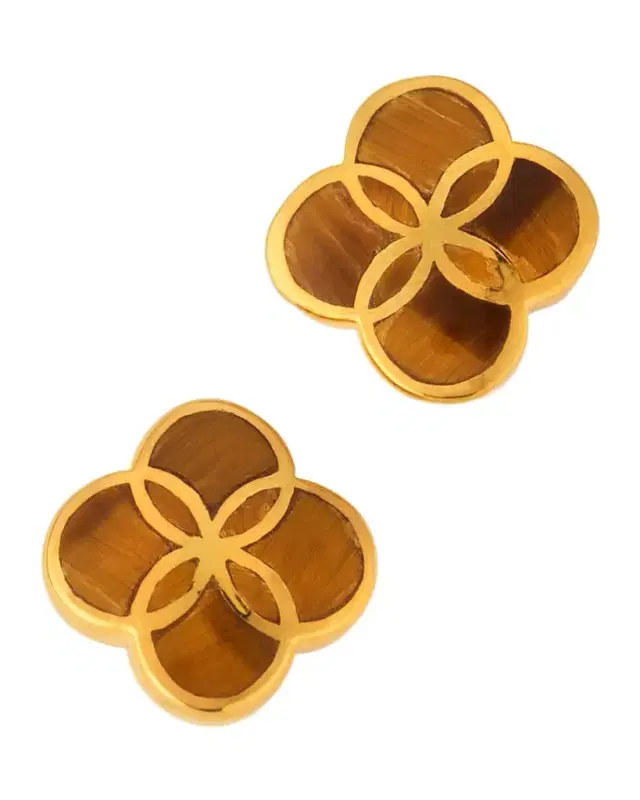 Petal Gemstone Stud Earrings