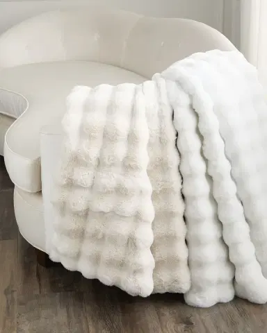 D.V. KAP Home Affair Faux Fur Throw, 55" x 72" | Thumbnail 1