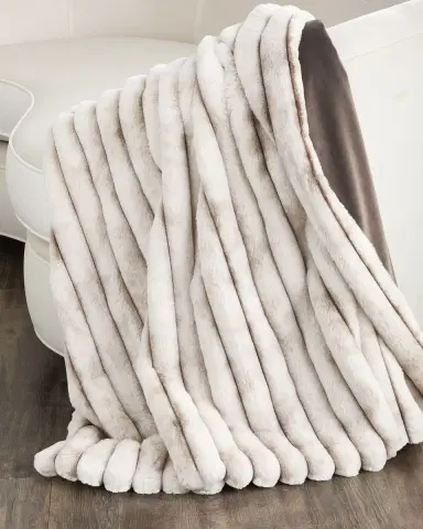 D.V. KAP Home Summit Faux Fur Throw, 55" x 72" | Thumbnail 2