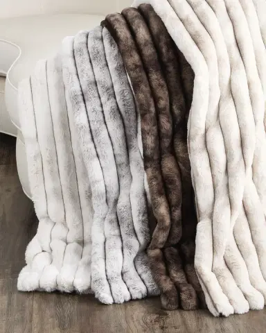 D.V. KAP Home Summit Faux Fur Throw, 55" x 72" | Thumbnail 1