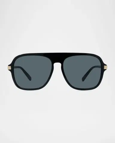 Stella McCartney Logo-Print Aviator Acetate Sunglasses | Thumbnail 2 Stella McCartney Logo-Print Aviator Acetate Sunglasses | Thumbnail 2