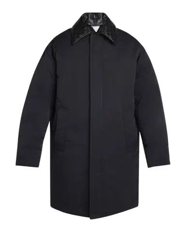 Bottega Veneta Men's Tech Puffer Jacket with Intrecciato Collar | Thumbnail 1 Bottega Veneta Men's Tech Puffer Jacket with Intrecciato Collar | Thumbnail 1