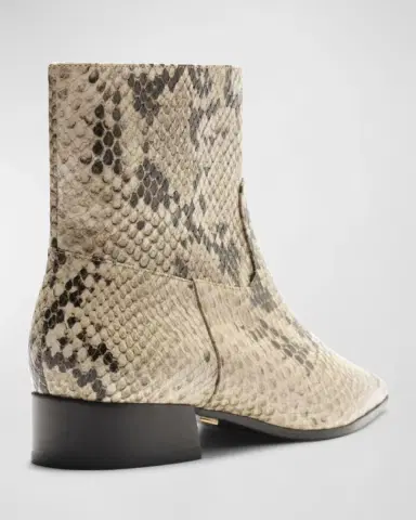Schutz Helena Snake-Embossed Zip Ankle Booties | Thumbnail 3 Schutz Helena Snake-Embossed Zip Ankle Booties | Thumbnail 3
