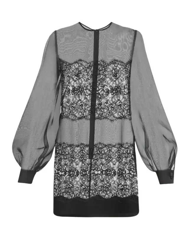 Organza Lace Mini Dress