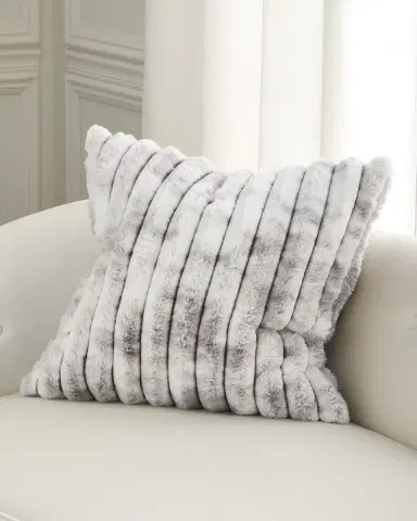 D.V. KAP Home Summit Faux Fur Decorative Pillow, 24" Square | Thumbnail 2