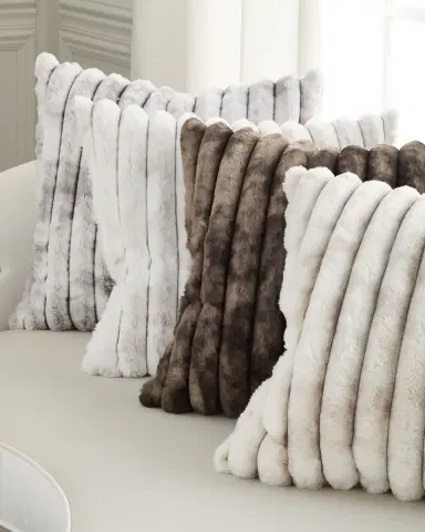 D.V. KAP Home Summit Faux Fur Decorative Pillow, 24" Square | Thumbnail 1
