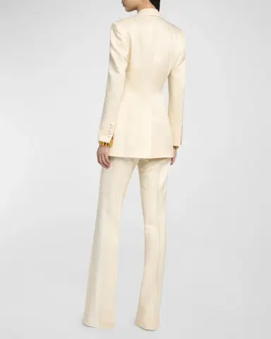 TOM FORD Lustrous Barathea Silk-Wool Single-Breasted Tuxedo Jacket | Thumbnail 4
