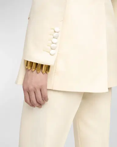 TOM FORD Lustrous Barathea Silk-Wool Single-Breasted Tuxedo Jacket | Thumbnail 5