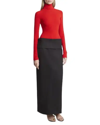 Proenza Schouler Fox Rib-Knit Matte Viscose Turtleneck Top | Thumbnail 1