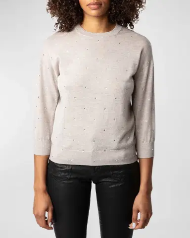 Zadig & Voltaire Kandy Embellished Crewneck Sweater | Thumbnail 3 Zadig & Voltaire Kandy Embellished Crewneck Sweater | Thumbnail 3