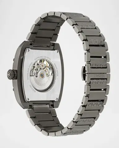 Versace Men's Dominus IP Gunmetal Skeleton-Dial Bracelet Watch, 42x49.5mm | Thumbnail 4 Versace Men's Dominus IP Gunmetal Skeleton-Dial Bracelet Watch, 42x49.5mm | Thumbnail 4
