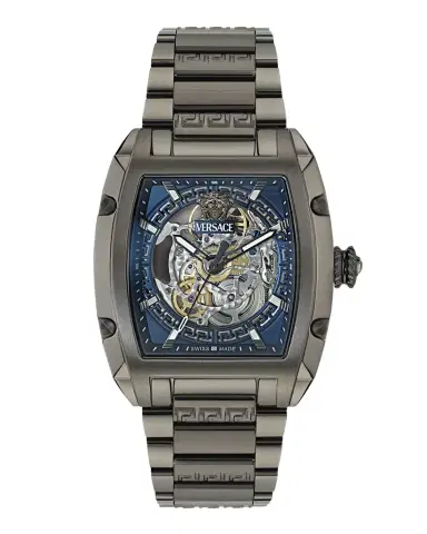 Versace Men's Dominus IP Gunmetal Skeleton-Dial Bracelet Watch, 42x49.5mm | Thumbnail 1 Versace Men's Dominus IP Gunmetal Skeleton-Dial Bracelet Watch, 42x49.5mm | Thumbnail 1