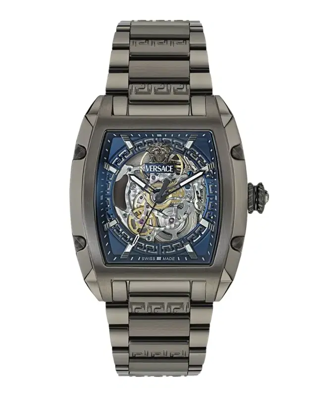 Men's Dominus IP Gunmetal Skeleton-Dial Bracelet Watch, 42x49.5mm Men's Dominus IP Gunmetal Skeleton-Dial Bracelet Watch, 42x49.5mm