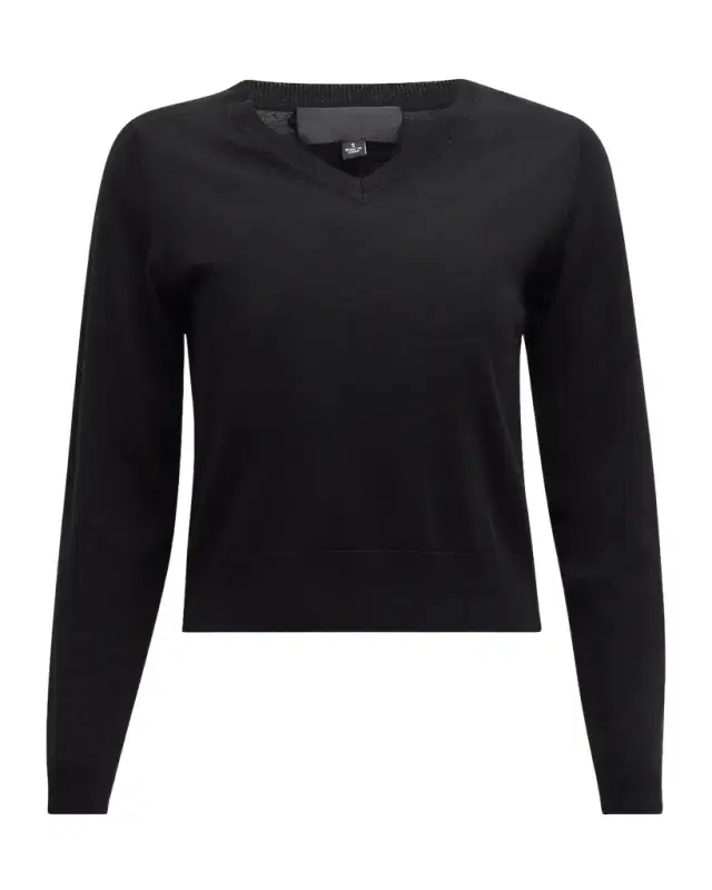 Janah V-Neck Crop Wool Sweater