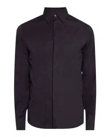 Ferragamo Men's Gancio Jacquard Sport Shirt | Thumbnail 1 Ferragamo Men's Gancio Jacquard Sport Shirt | Thumbnail 1