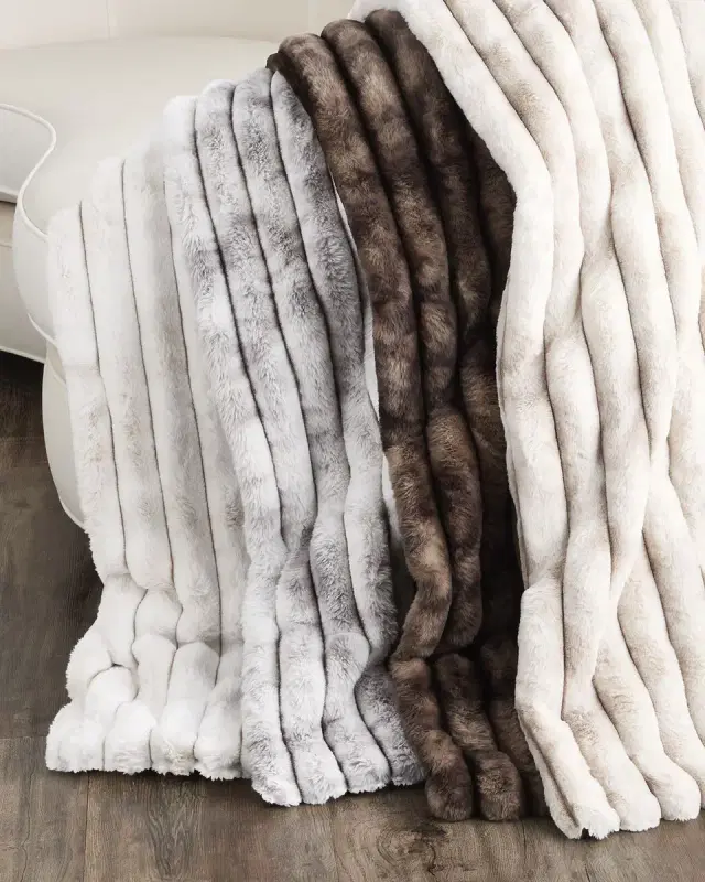 D.V. KAP Home Summit Faux Fur Throw, 55" x 72"