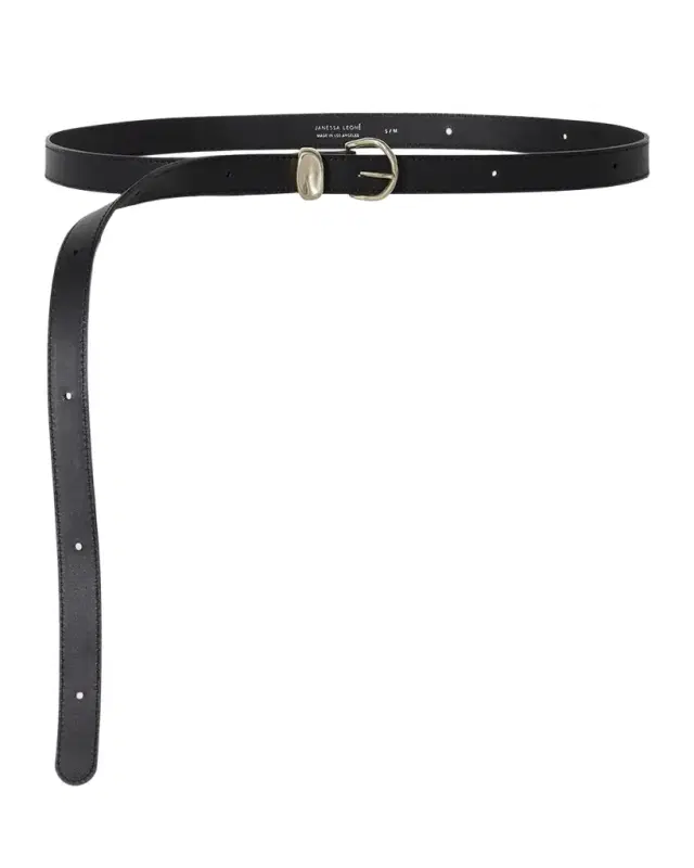 Myra Leather Skinny Belt