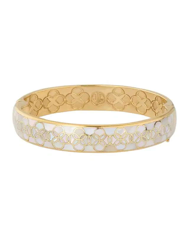 Petal Mother of Pearl Bangle Bracelet
