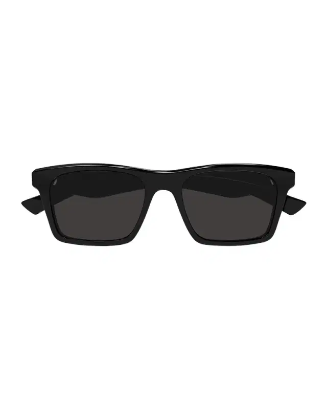 McQueen Men 's AM0472SM Acetate Rectangle Sunglasses