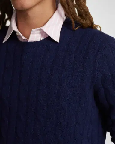Polo Ralph Lauren Men's The Iconic Cable-Knit Cashmere Sweater | Thumbnail 6 Polo Ralph Lauren Men's The Iconic Cable-Knit Cashmere Sweater | Thumbnail 6
