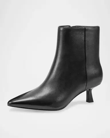 Marc Fisher LTD Kolton Leather Kitten Zip Booties | Thumbnail 5 Marc Fisher LTD Kolton Leather Kitten Zip Booties | Thumbnail 5