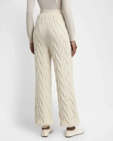Loro Piana Cocooning Cozy Braids Knit Baby-Cashmere Jogger Trousers | Thumbnail 3 Loro Piana Cocooning Cozy Braids Knit Baby-Cashmere Jogger Trousers | Thumbnail 3