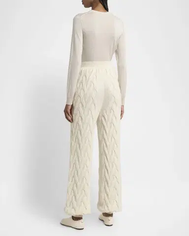 Loro Piana Cocooning Cozy Braids Knit Baby-Cashmere Jogger Trousers | Thumbnail 6 Loro Piana Cocooning Cozy Braids Knit Baby-Cashmere Jogger Trousers | Thumbnail 6