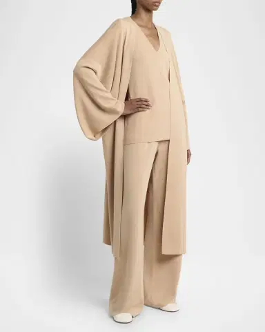 Loro Piana Cocooning Delicate Cashmere-Silk Cardigan | Thumbnail 3 Loro Piana Cocooning Delicate Cashmere-Silk Cardigan | Thumbnail 3