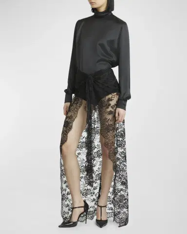 Dolce & Gabbana High-Neck Silk Top | Thumbnail 2