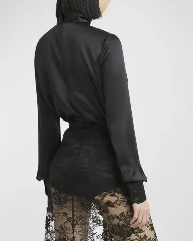 Dolce & Gabbana High-Neck Silk Top | Thumbnail 3