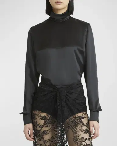 Dolce & Gabbana High-Neck Silk Top | Thumbnail 4