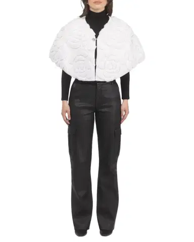 Gorski Select Shearling Lamb Floral Embroidered Suede Reversible Stole | Thumbnail 1