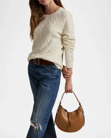 Polo Ralph Lauren Polo ID Leather Small Shoulder Bag | Thumbnail 2